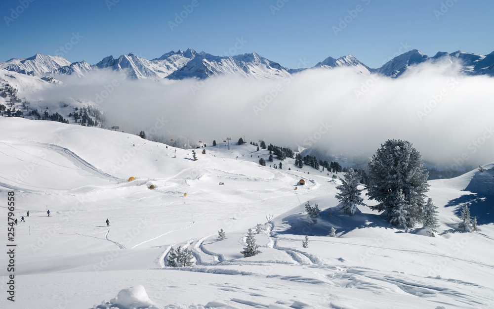 Clouds in Zillertal Arena ski resort Austria