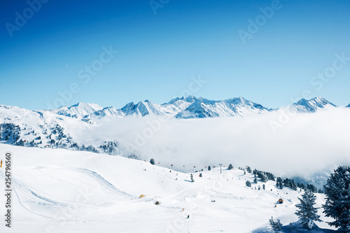 Clouds at Zillertal Arena ski resort in Austria