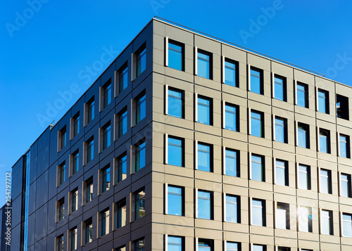 Apartment residential home facade with blank place for copy space