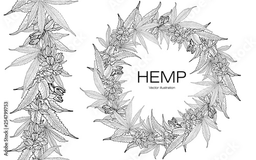 Template hemp 2 BW