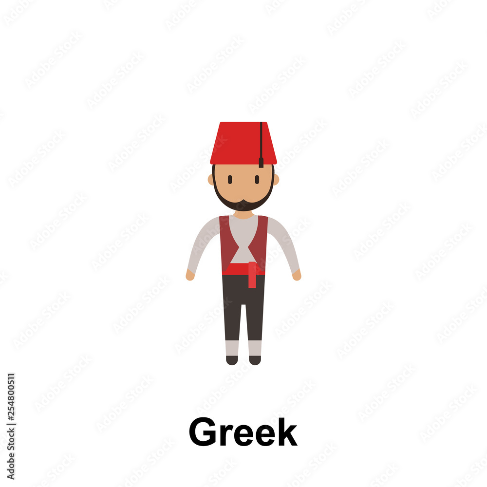 Greek, man cartoon icon. Element of People around the world color icon.  Premium quality graphic design icon. Signs and symbols collection icon for  websites, web design Stock Vector | Adobe Stock