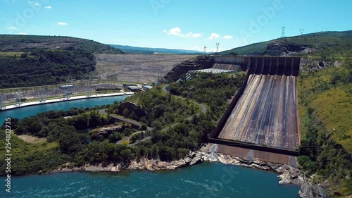 Furnas hydroeletric view in Minas Gerais, Brazil. Energy generation view.Furnas hydroeletric view in Minas Gerais, Brazil. Energy generation view.Furnas hydroeletric in Minas Gerais.Energy generation. photo