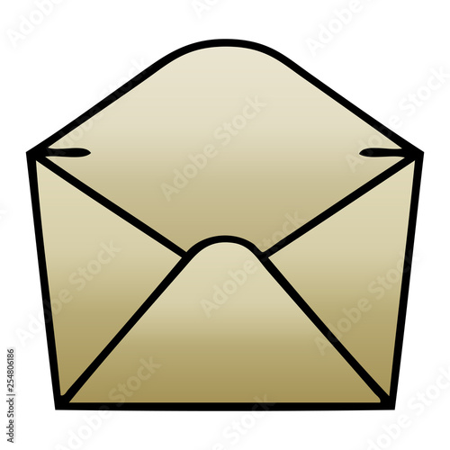 quirky gradient shaded cartoon envelope