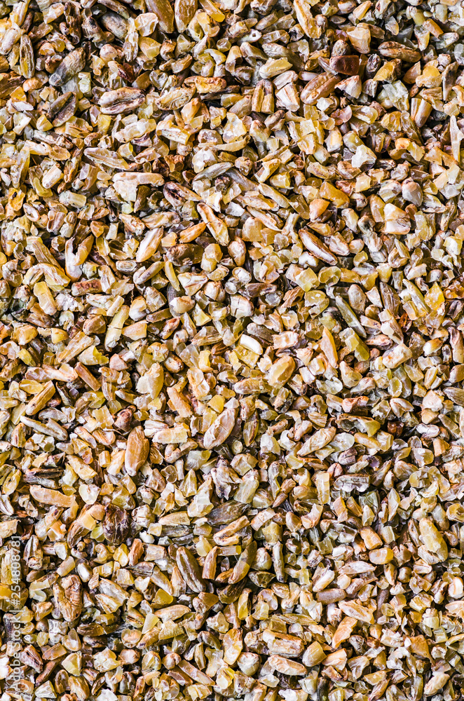Cracked Freekeh Close Up Cracked Freekeh Close Up