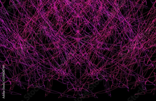 Purple On Black Halloween Spider Web Abstract Glowing Hair String Random Colorful Lines Web on Black Background Tabloid 11x17 12
