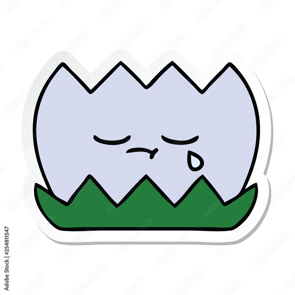 sticker of a cute cartoon water lilly sticker of a cute cartoon water lilly