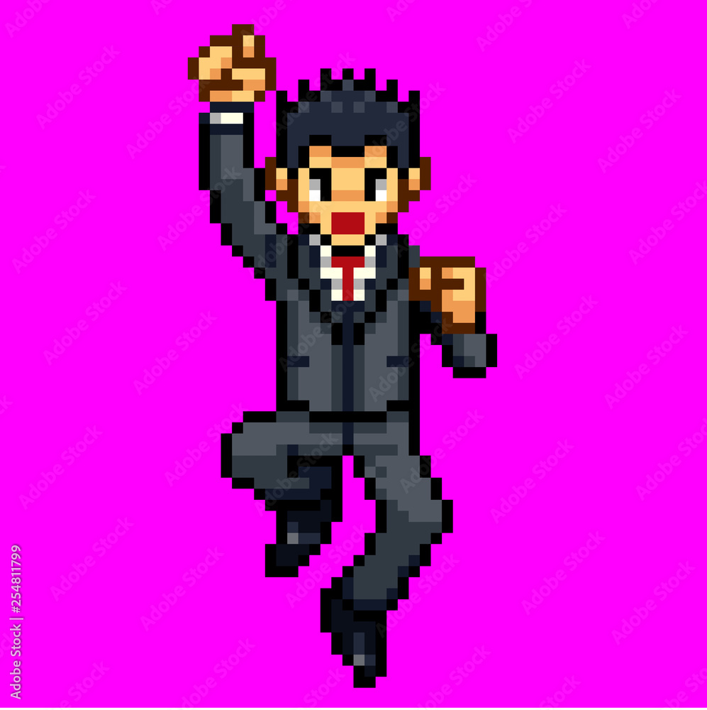 Obraz premium ビジネスマン01ジャンプ