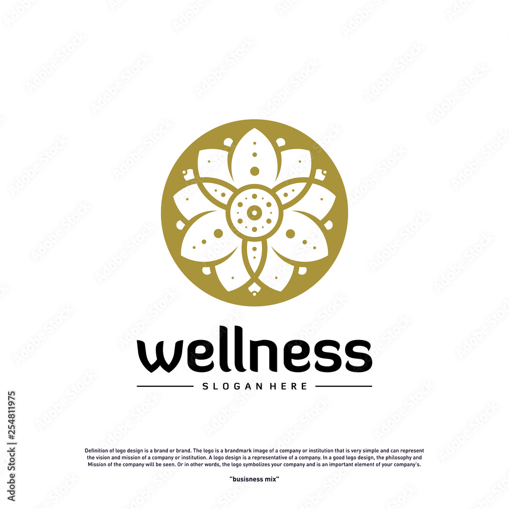 Wellness Logo Design Concept. Nature Leaf Logo Design Template Vector. Icon Symbol