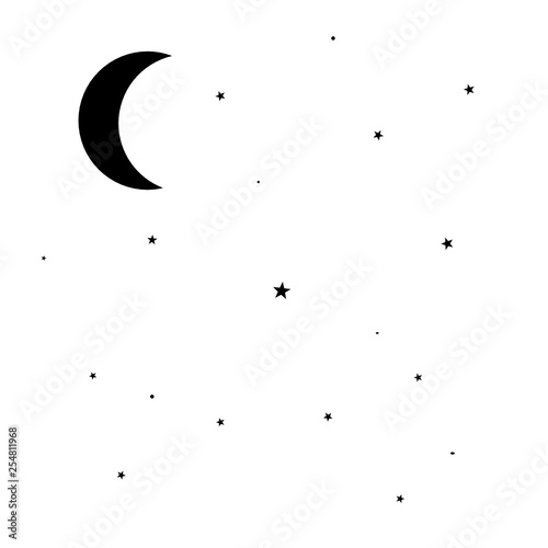 Mond und Sterne