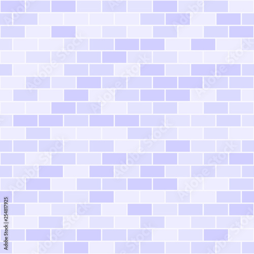 Violet brick wall pattern. Seamless vector background