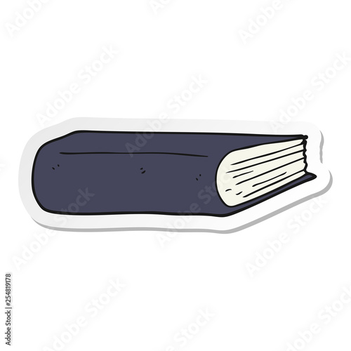 sticker of a cartoon book