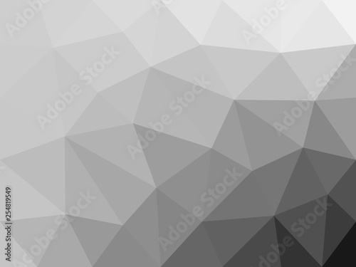 Monochrome polygon abstract background.