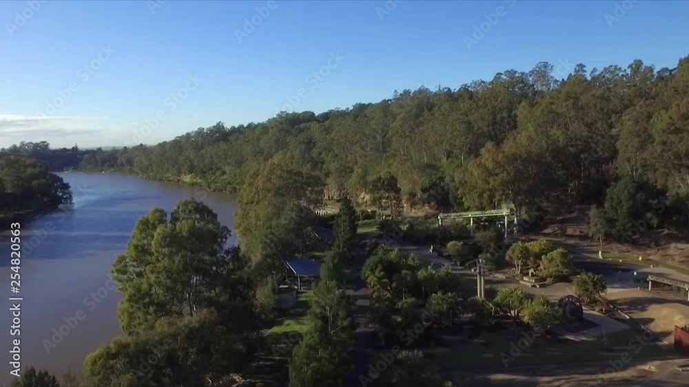 Aerial drone flight over an industrial site remediated into a park (17 Mile Rocks) Aerial drone flight over an industrial site remediated into a park (17 Mile Rocks)