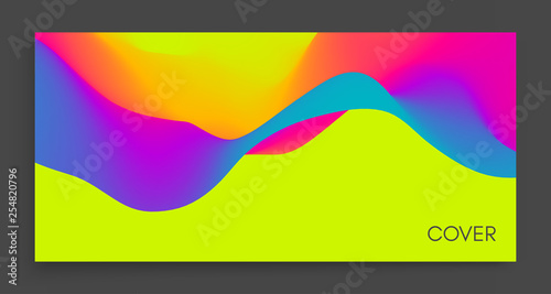 Abstract wavy background for banner, flyer, book cover, poster. Dynamic effect. Vector illustration. Design template.