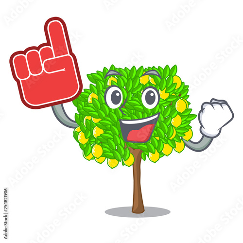 Foam finger lemon tree in the pot character