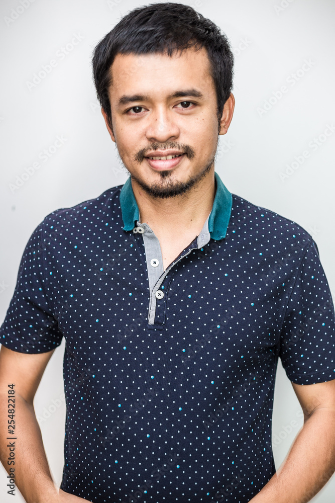 Obraz premium Portrait os smart young asian mustache man