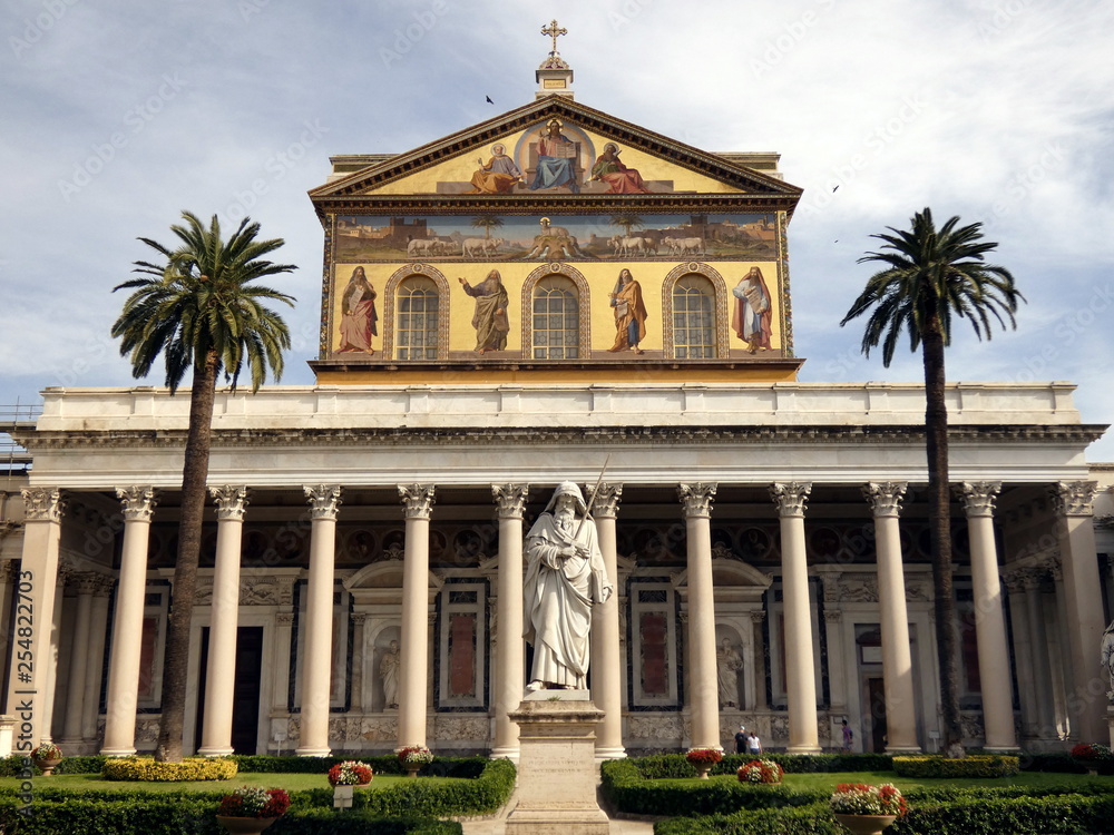 basilica di san paolo fuori le mura,roma,lazio,italia.