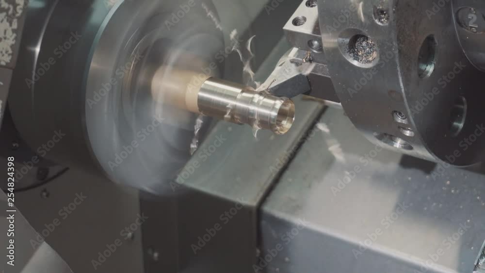 metal blank machining process on lathe with cutting tool metal blank machining process on lathe with cutting tool