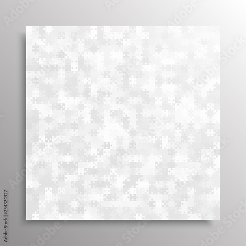 Vector jigsaw piece puzzle background banner blank