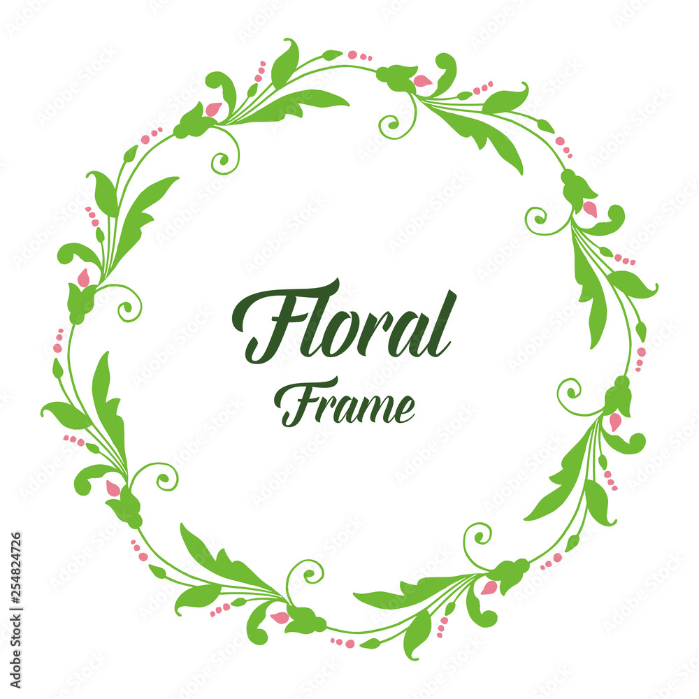 Vector illustration style pink floral frame with white backdrop Vector illustration style pink floral frame with white backdrop