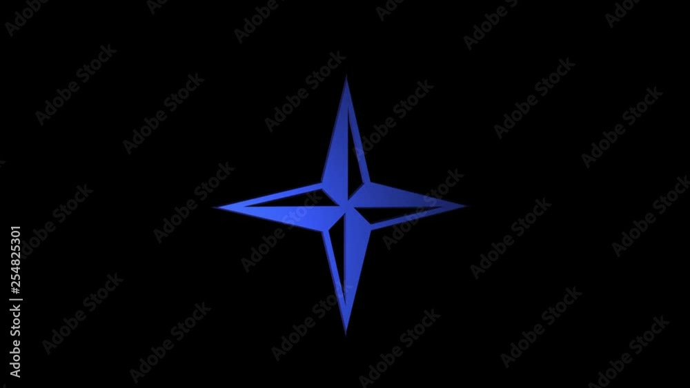 Rotating compass symbol with alpha channel Rotating compass symbol with alpha channel