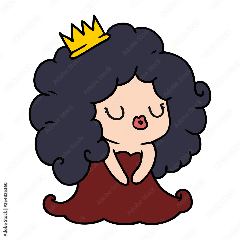 cartoon of cute kawaii girl cartoon of cute kawaii girl