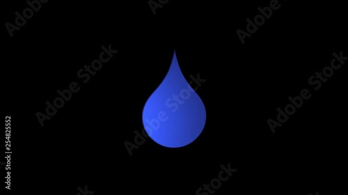 Rotating drop symbol with alpha channel