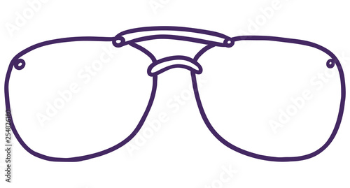Hand drawn summer illustration sketch style Sunglasses icon. Simple Doodle vector icon for web design isolated on white background