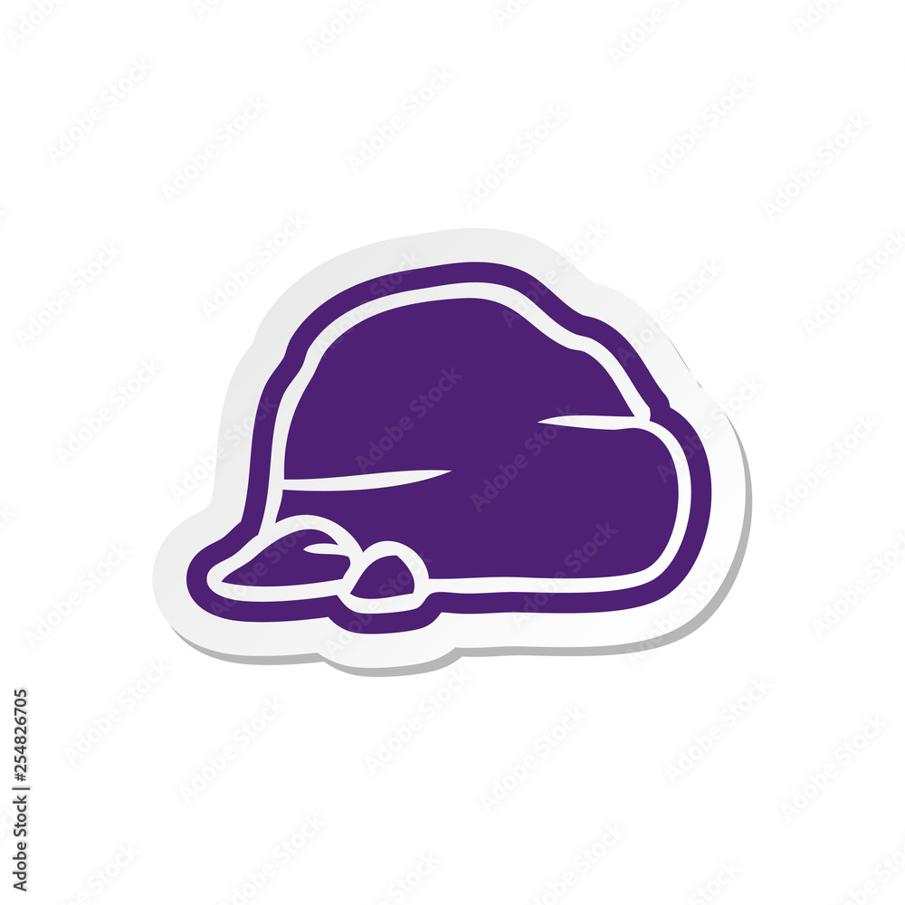 cartoon sticker of stone and pebbles cartoon sticker of stone and pebbles