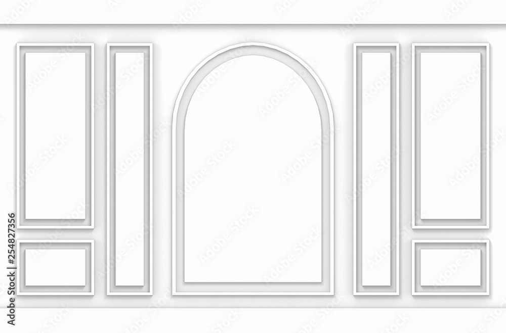 3d rendering. luxury white classical pattern wood design vintage wall background. 3d rendering. luxury white classical pattern wood design vintage wall background.