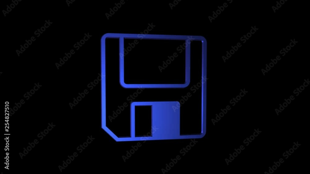 Rotating save icon symbol with alpha channel Rotating save icon symbol with alpha channel