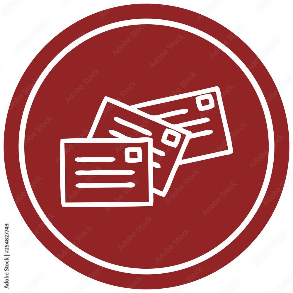 stack of letters circular icon stack of letters circular icon
