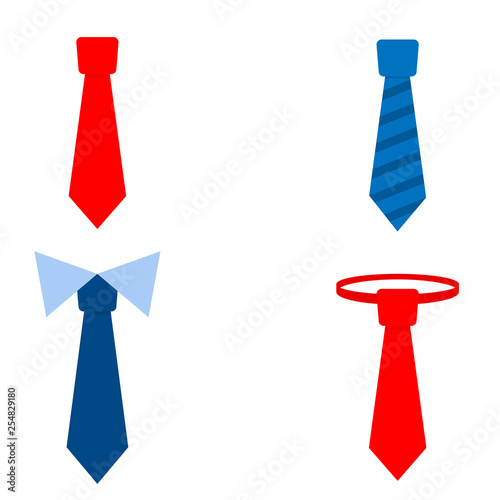 Free Download Tie flat icon illustration isolated on white background - GFXLoad