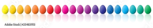 Easter eggs spectrum colors. High quality easter eggs with full colorful palette.