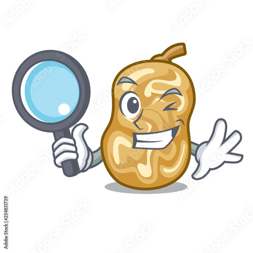 Detective raisins isolated with in the mascot