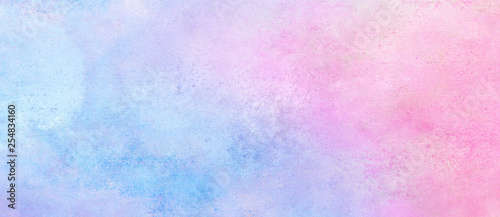 Abstract grungy paper textured pattern for vintage design, retro card template. Light soft pink and purple watercolor brush background. Smooth pastel ink color glow aquarelle smudge illustration