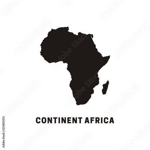 Continent of Africa map vector illustration