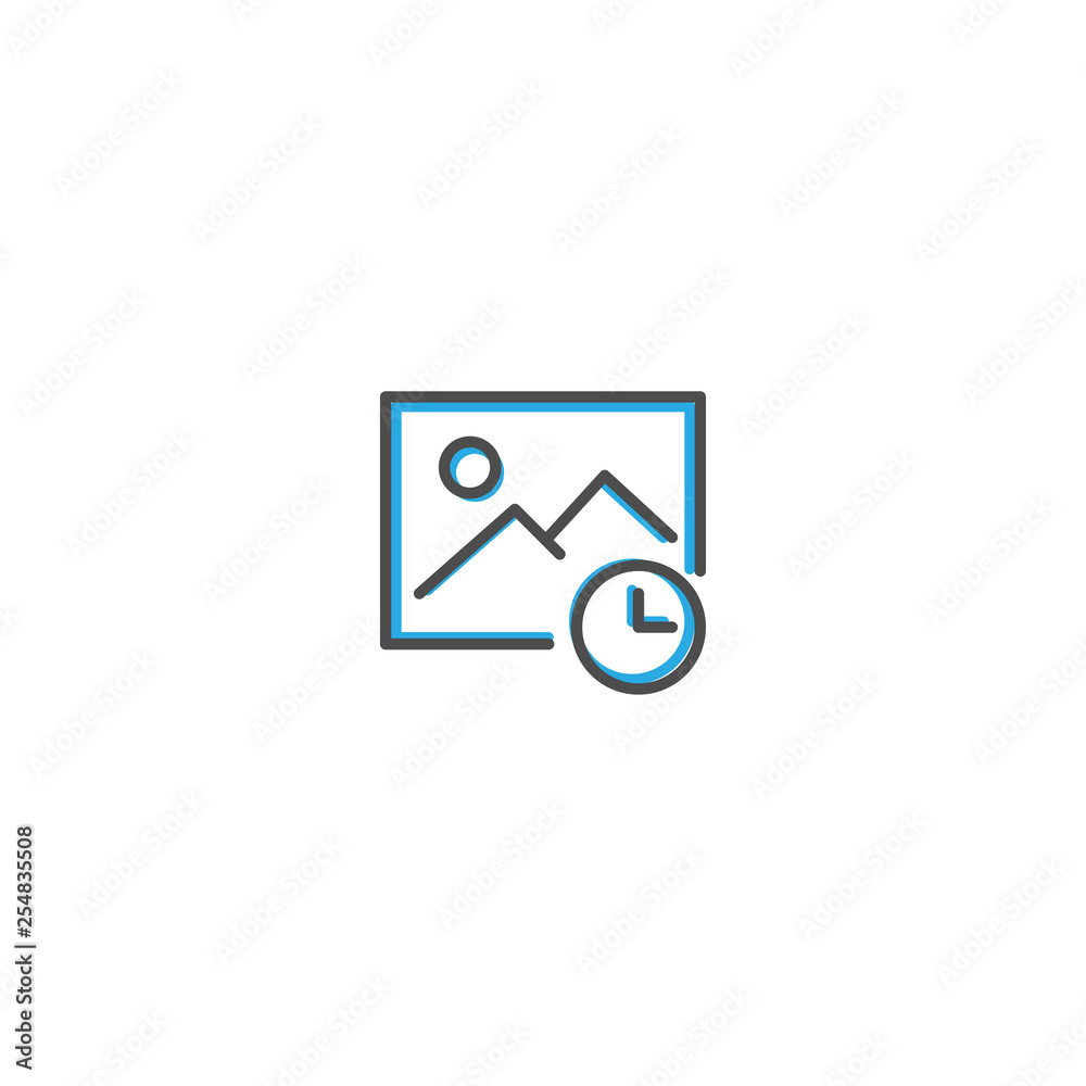 Image icon design. Interaction icon line vector illustration Image icon design. Interaction icon line vector illustration