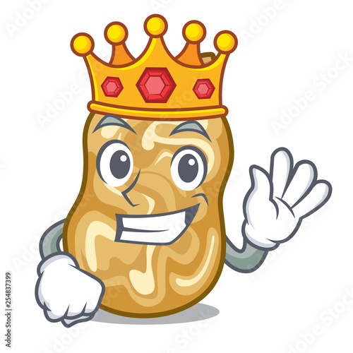 King raisins above the wooden cartoon table