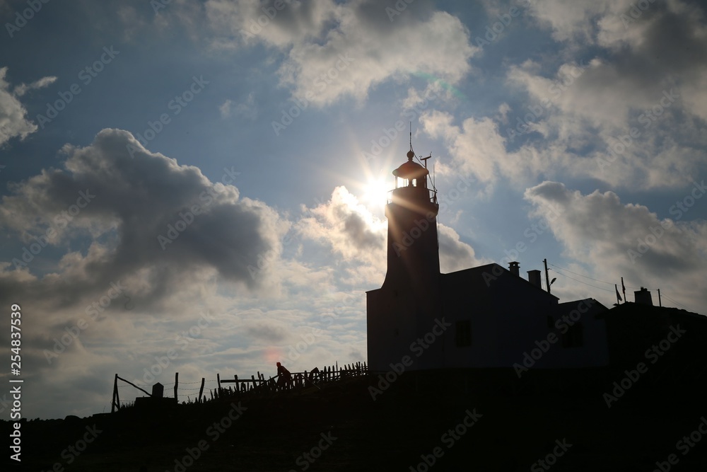 Lighthouse at Inceburun, Sinop. Turkey. Inceburun is the northernmost point of the Turkey Lighthouse at Inceburun, Sinop. Turkey. Inceburun is the northernmost point of the Turkey