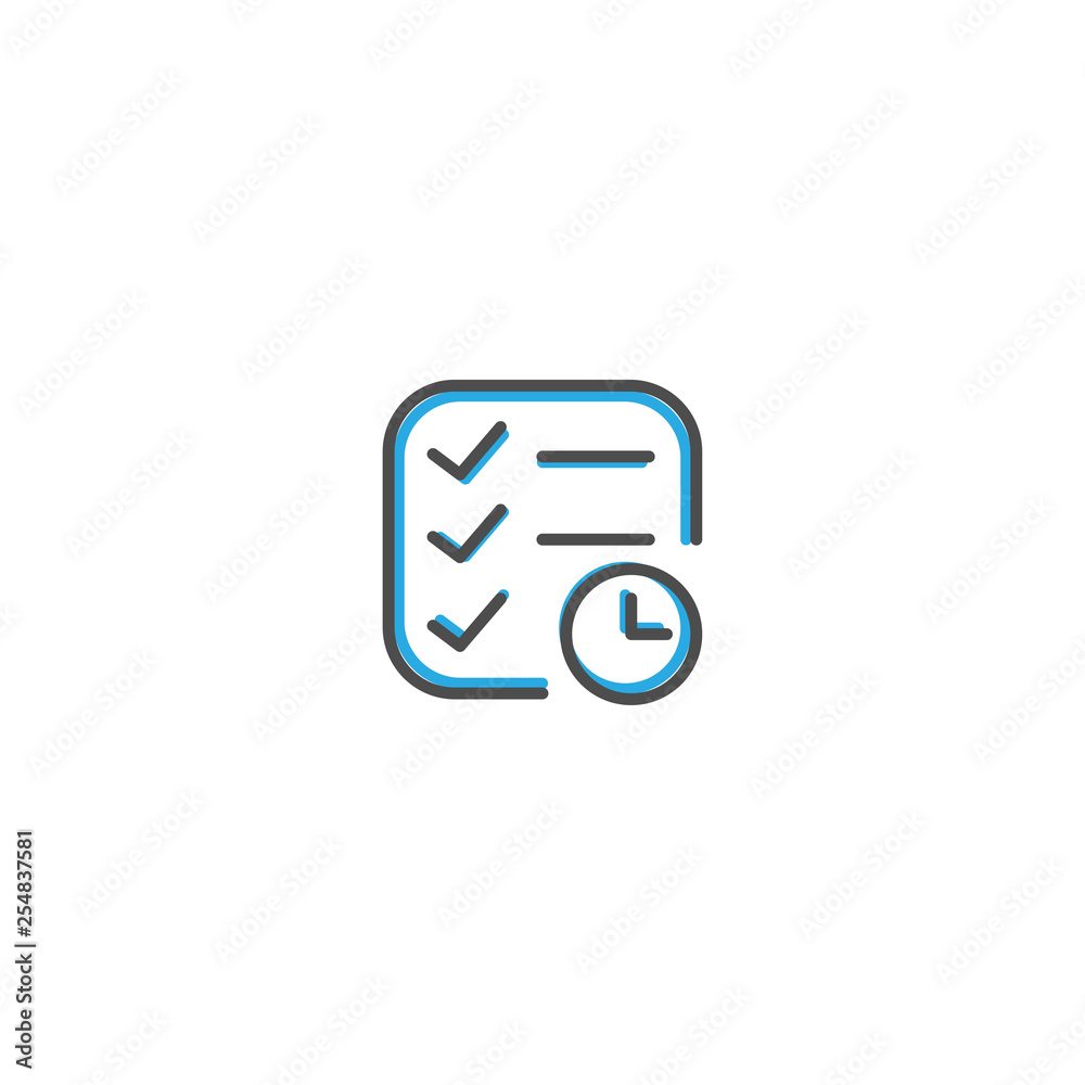 List icon design. Interaction icon line vector illustration List icon design. Interaction icon line vector illustration