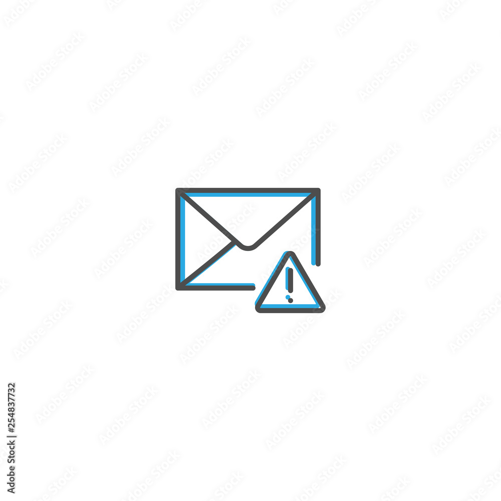 Mail icon design. Interaction icon line vector illustration Mail icon design. Interaction icon line vector illustration