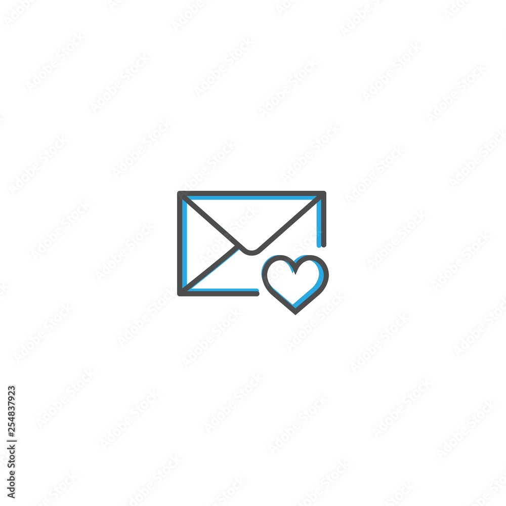 Mail icon design. Interaction icon line vector illustration Mail icon design. Interaction icon line vector illustration
