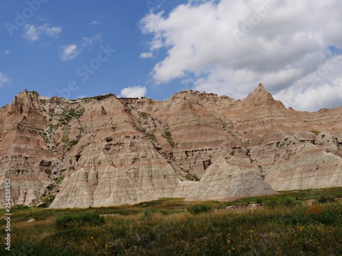 Scenic must-see landscape at the Badlands National Park in South Dakota, USA.