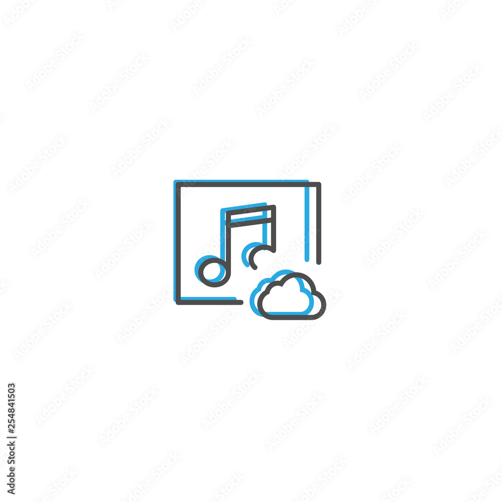 Music Player icon design. Interaction icon line vector illustration Music Player icon design. Interaction icon line vector illustration