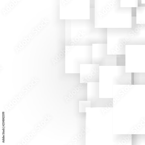 White background with geometric shapes. Layout for business. Blank for banner. Vector illustration