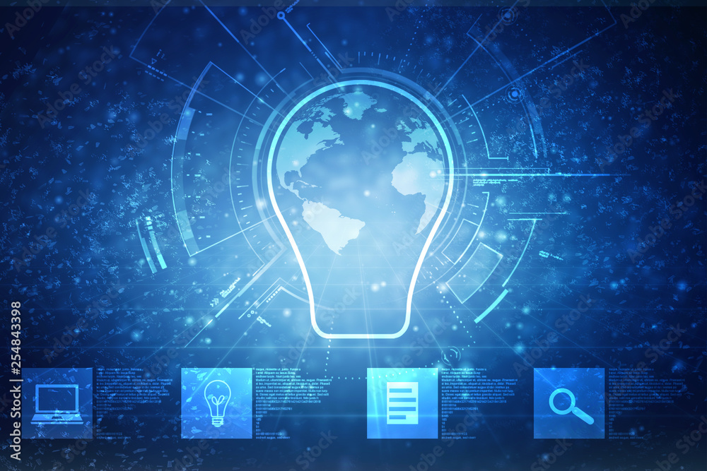 bulb future technology, innovation background, creative idea concept bulb future technology, innovation background, creative idea concept