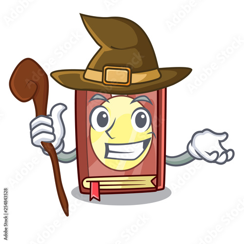 Witch recipe book in the cartoon shape