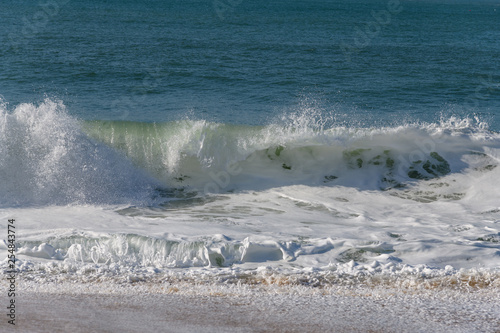 Splashing Atlantic oceam wave.