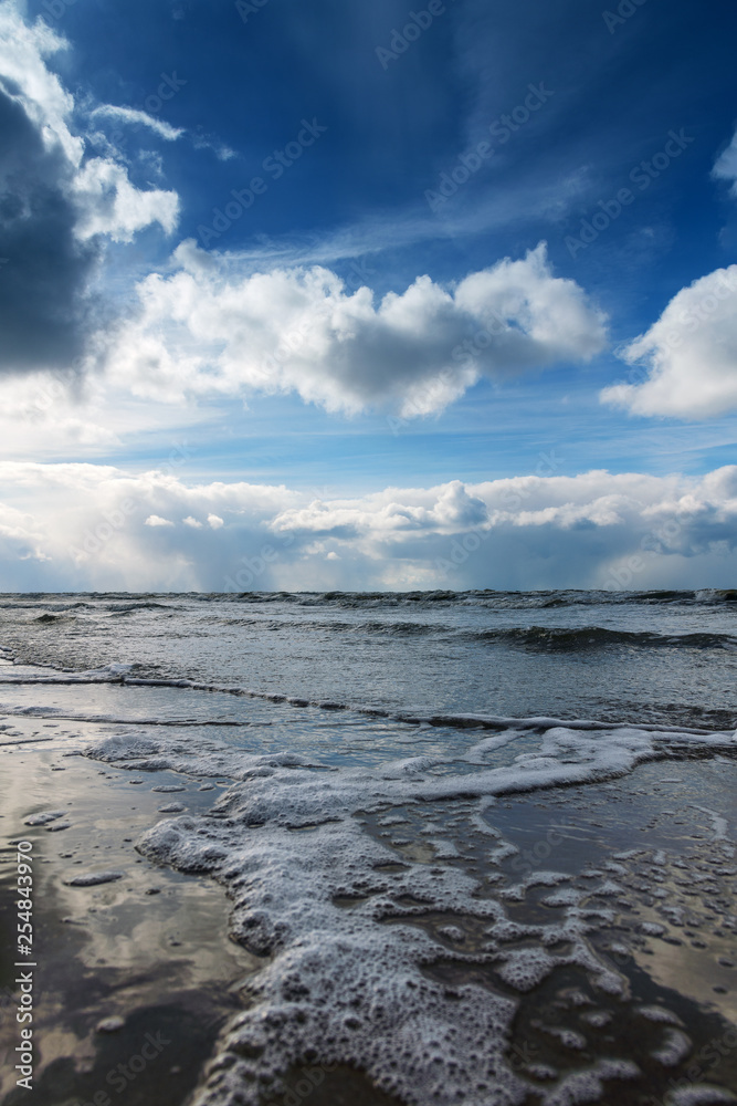 Clouds over Baltic sea, Liepaja, Latvia.